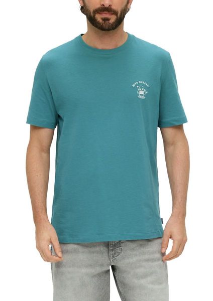 s.Oliver Red Label T-Shirt mit Grafik-Print - blau (65D3)