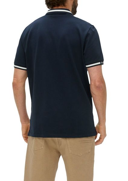 s.Oliver Red Label Polo shirt with contrast detail - blue (5978)