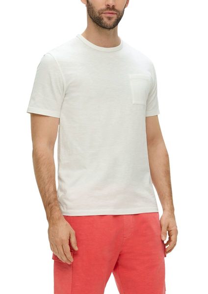 s.Oliver Red Label T-shirt with breast pocket   - white (0120)