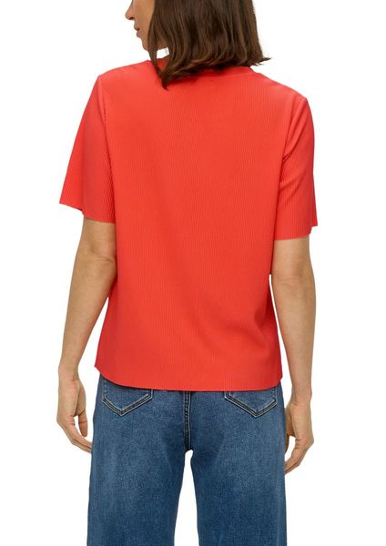 s.Oliver Red Label T-shirt with pleats  - orange (2590)