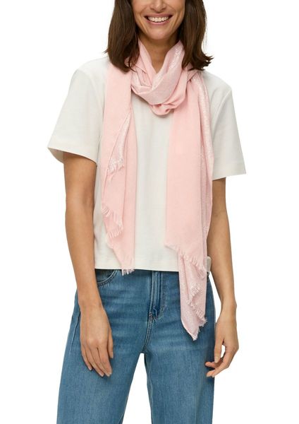 s.Oliver Red Label Lightweight scarf with glitter yarn - pink (4258)
