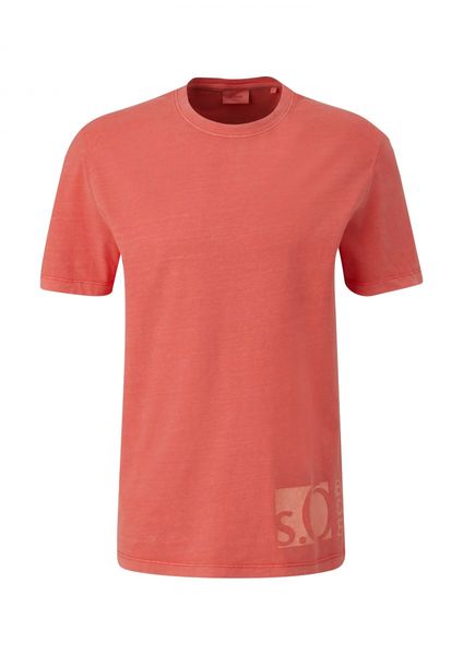 s.Oliver Red Label T-shirt with garment dye   - orange (2507)