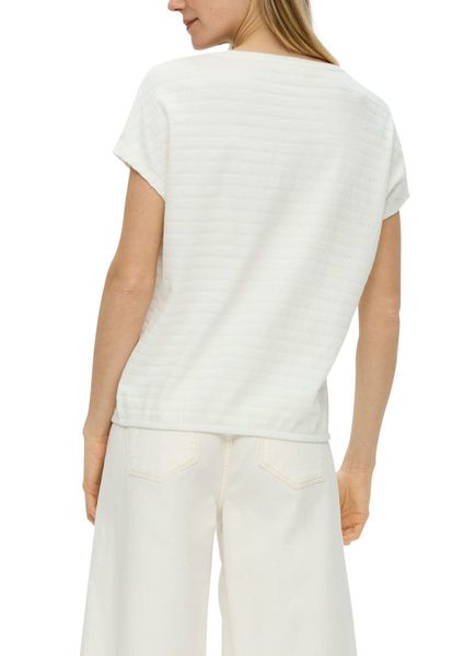 s.Oliver Red Label T-shirt with dropped shoulders  - white (0210)