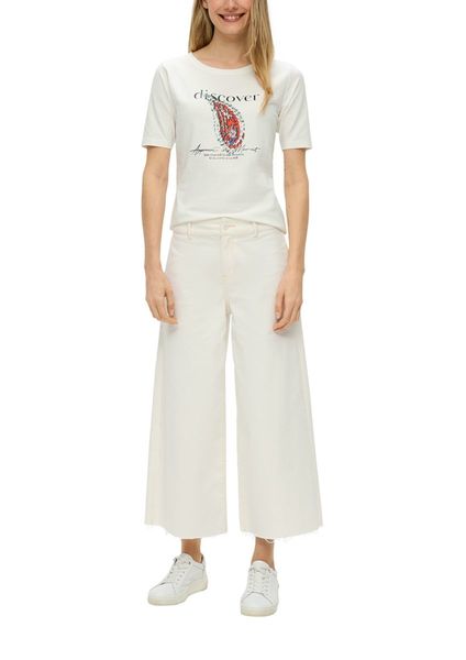 s.Oliver Red Label T-shirt en coton stretch - blanc (02D1)
