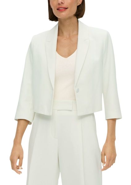 s.Oliver Black Label Blazer in a cropped fit  - white (0200)