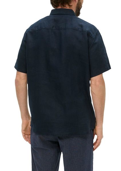 s.Oliver Red Label Kurzarmhemd aus Leinen  - blau (5978)