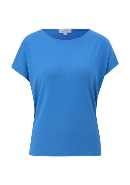 s.Oliver Red Label T-shirt en viscose stretch - bleu (5531)