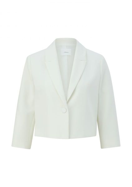 s.Oliver Black Label Blazer in a cropped fit  - white (0200)