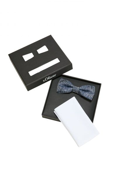 s.Oliver Black Label Bow tie and pocket square - blue (59W5)