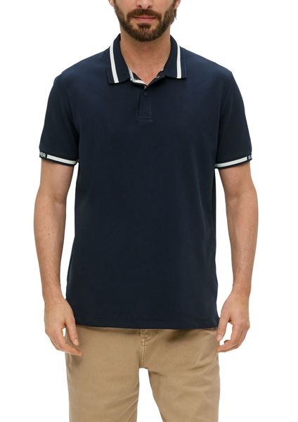 s.Oliver Red Label Polo shirt with contrast detail - blue (5978)