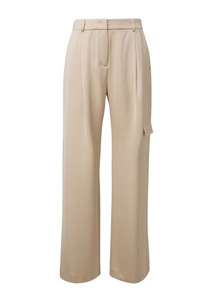 comma Regular : Pantalon en viscose  - beige (8058)
