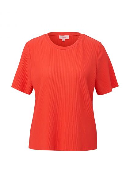 s.Oliver Red Label T-Shirt mit Plisseefalten  - orange (2590)