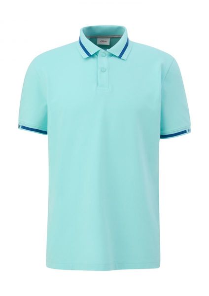 s.Oliver Red Label Poloshirt mit Kontrast-Detail - blau (6040)