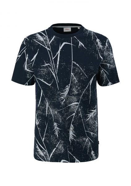 s.Oliver Red Label T-Shirt mit All-over-Print  - blau (59A3)