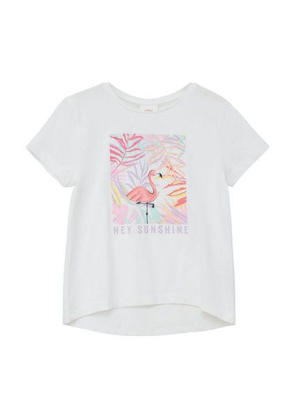 s.Oliver Red Label T-shirt with front print   - white (0100)
