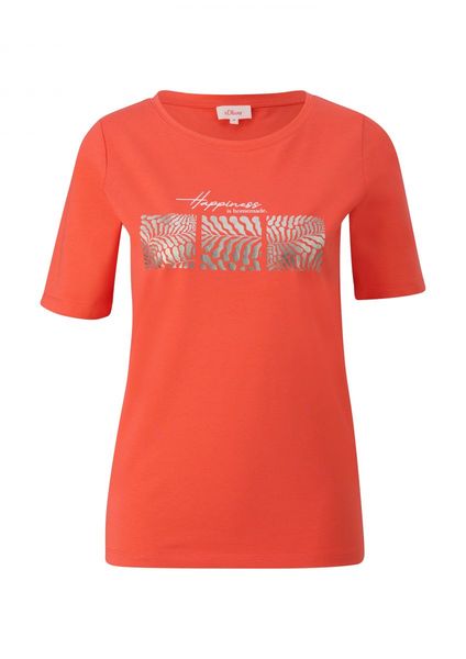 s.Oliver Red Label T-Shirt mit Frontprint  - orange (25D3)