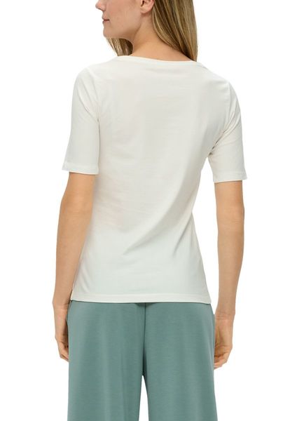 s.Oliver Red Label T-shirt made of stretch cotton - white (02D0)