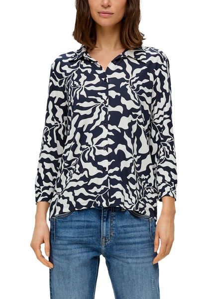 s.Oliver Red Label Top with 3/4-length sleeves - white/blue (59A1)