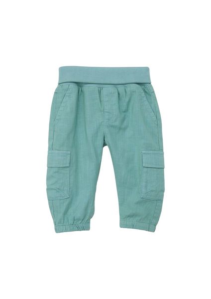 s.Oliver Red Label Relaxed : pantalon avec ceinture à revers   - vert/bleu (6553)