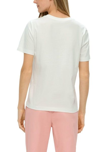 s.Oliver Red Label T-Shirt imprimée à col rond - blanc (02D1)