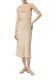 comma Satin dress with waterfall neckline  - beige (8058)