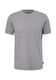 Q/S designed by T-shirt with slub yarn structure - gray (9167)