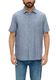 s.Oliver Red Label Regular: Short-sleeved shirt in a linen-cotton blend  - blue (59W0)