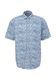s.Oliver Red Label Short-sleeved cotton/viscose blend shirt  - white/blue (01A1)