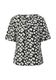 s.Oliver Black Label Crepe blouse with pleated neckline  - black/white (99B0)