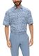 s.Oliver Red Label Short-sleeved cotton/viscose blend shirt  - white/blue (01A1)
