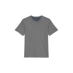 Marc O'Polo T-shirt en coton et lin bio - bleu/beige (F81)