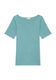 Marc O'Polo T-shirt in slub jersey - green/blue (424)