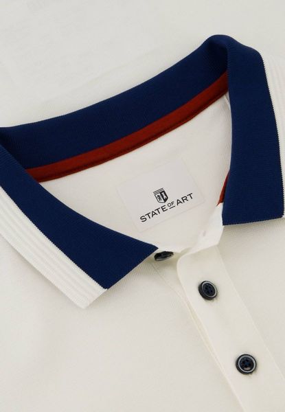 State of Art Pique-Poloshirt aus merzerisierter Baumwolle - weiß (1100)