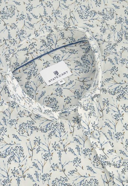 State of Art Shirt with botanical print - white/blue (1156)