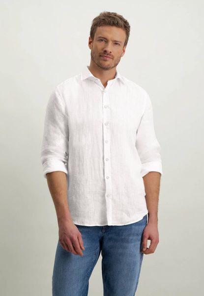 State of Art Hemd aus hochwertigem Leinen - weiß (1100)
