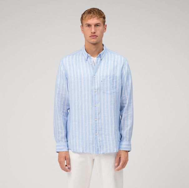Olymp Casual shirt: Regular Fit - white/blue (11)