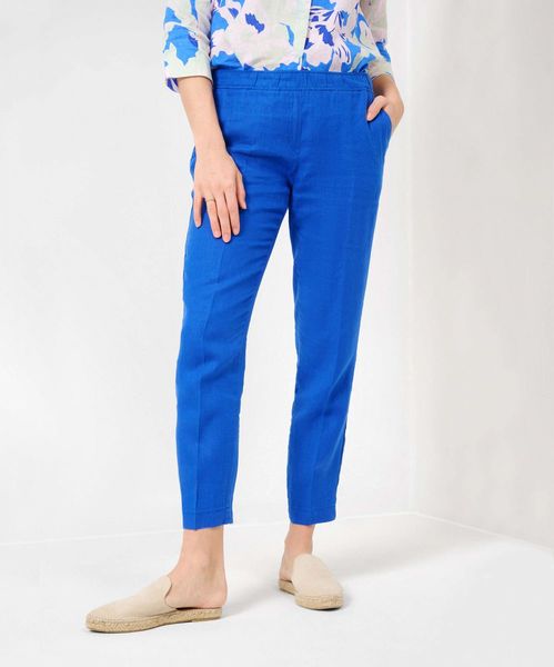 Brax Pantalon en lin - style Maron - bleu (25)