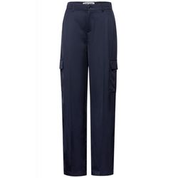 Street One Pantalon en satin coupe décontractée - bleu (11238)