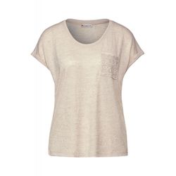 Street One T-shirt aspect lin - beige (15437)