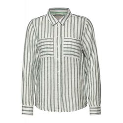 Street One Striped shirtcollar blouse - green (24518)