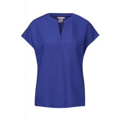 Street One Shirtblouse with splitneck - blue (15614)
