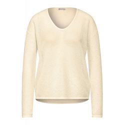 Street One structured mesh sweater - blanc (14451)