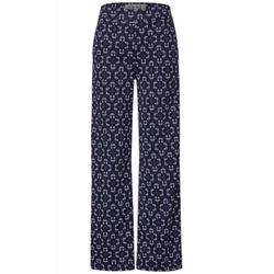 Street One Casual fit jacquard trousers - blue (31238)