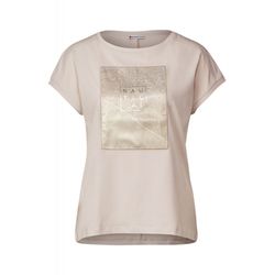 Street One T-shirt avec patch imprimé - beige (35437)