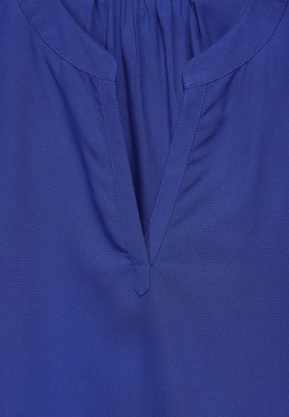Street One Shirtblouse with splitneck - blue (15614)