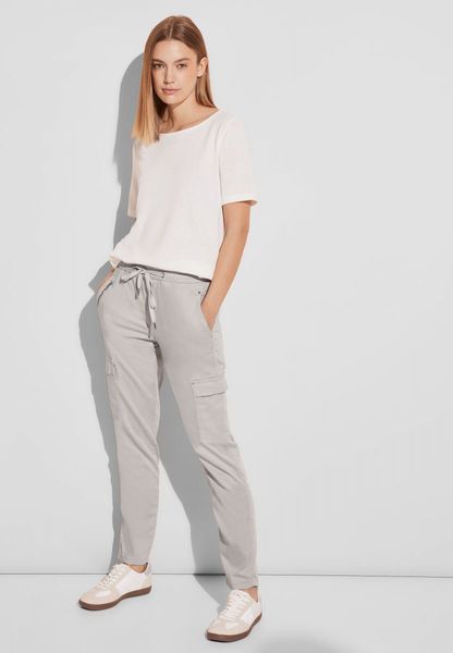 Street One Loose fit trousers - gray/beige (15526)