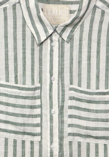 Street One Striped shirtcollar blouse - green (24518)