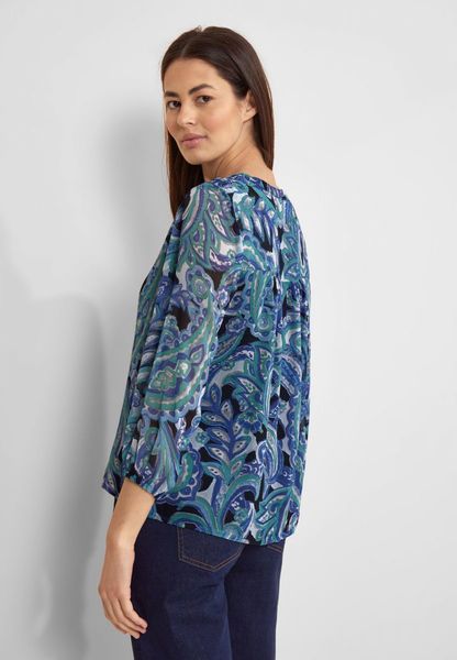 Street One Printed chiffonblouse - blue (35681)
