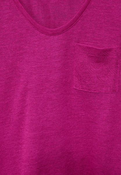 Street One Linen look T-shirt - pink (15755)