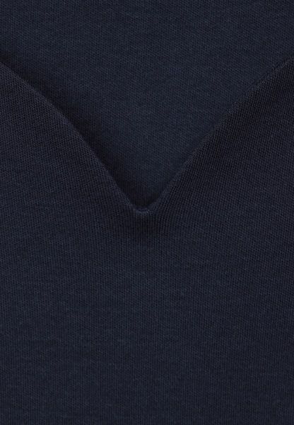 Street One Shirt mit Herz-Ausschnitt - blau (11238)